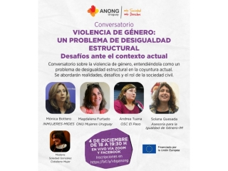 Conversatorio Violencia de género: un problema de desigualdad estructural